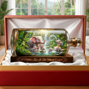 Elephant Family Love Acrylic Plaque - Personalized Mother's Day Gifts 03toqn180426 - Shaped Plaques - GoDuckee