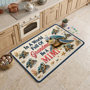 Sea Turtle Family Runner Rug - Personalized Gifts For Grandma 04huta270826