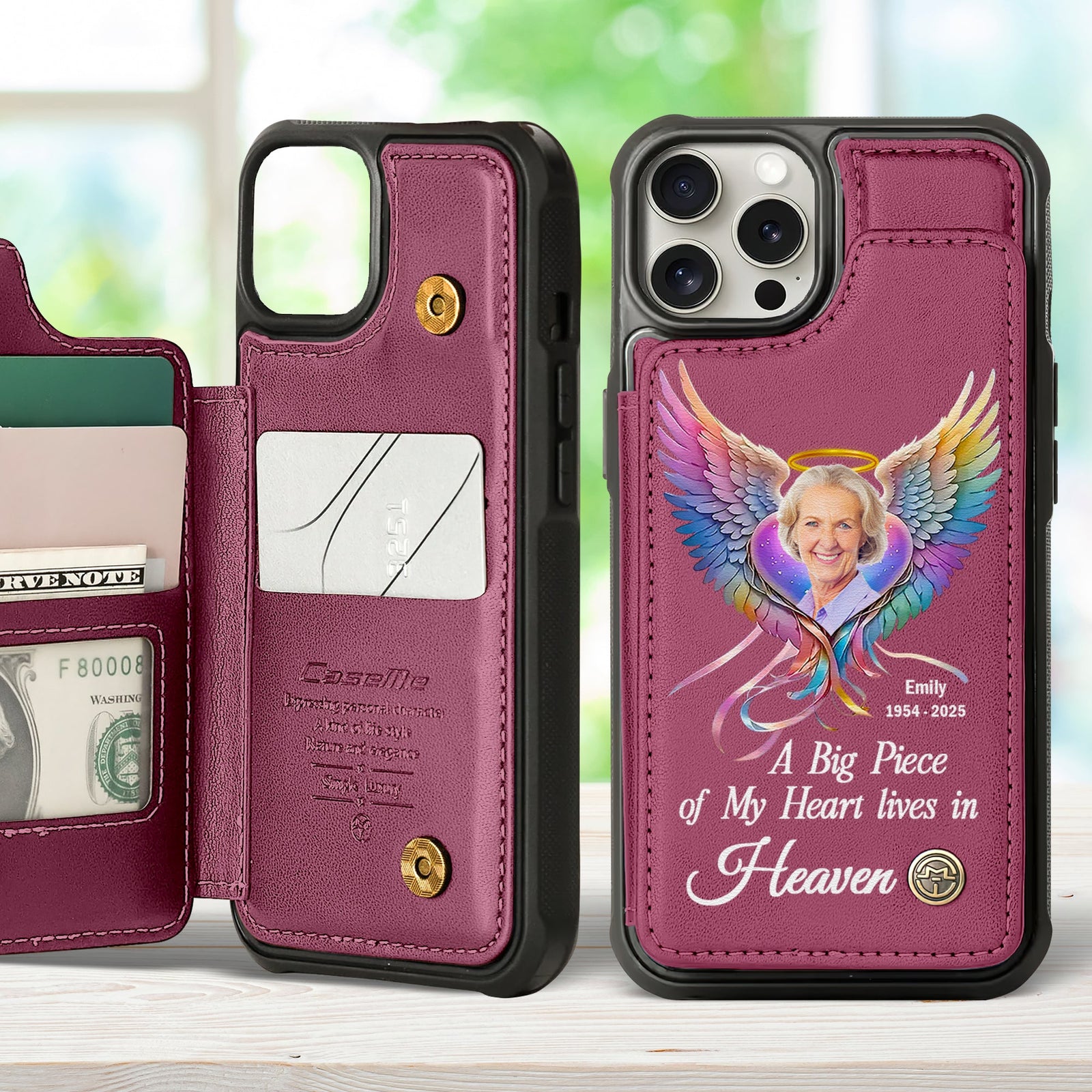 Personalized Gifts For Heaven Leather Flip Wallet Phone Case 03ACDT210325 - Phone Case - GoDuckee