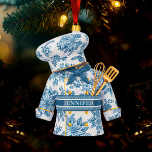 Toile de Jouy Christmas Ornament - Personalized Gift for Chefs 03pgqn181025 - Ornament - GoDuckee