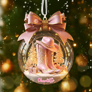 Cowgirl Custom Shape Acrylic Ornament - Personalized Gifts For Cowgirl Christmas Ornament 03PGMG091025 - Ornament - GoDuckee