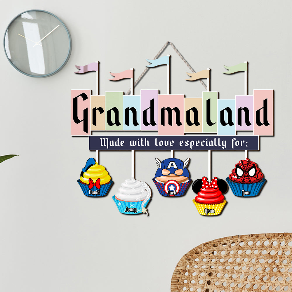 Personalized Decor Gifts For Grandma's Kitchen Wood Sign Made With Love 02qhtn060224qnpa Mother's Day Gifts - Wood Signs - GoDuckee