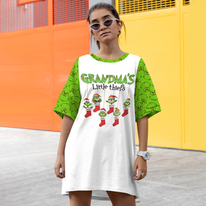 Personalized Christmas Gifts For Grandma Raglan Dress 04ohpu231024 - AOP Products - GoDuckee