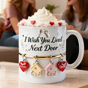 Bestie Long Distance Coffee Mug - Personalized Gift For Besties 07NALU291225 - Coffee Mug - GoDuckee