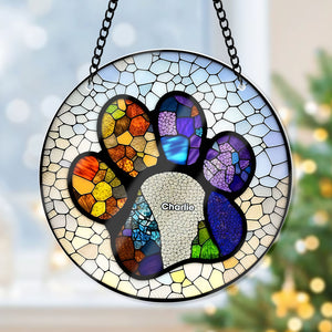 Personalized Gifts For Dog Lovers Suncatcher Ornament 34acqn240824 Rainbow Paw Print - Ornament - GoDuckee