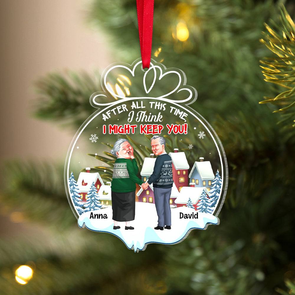 Funny Old Couple, Personalized Ornament, Couple Gifts, Gifts For Him, Gifts For Her, Unique Christmas Gifts, Xmas Tree Decorations - Ornament - GoDuckee