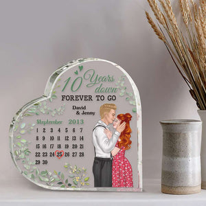 Years Down Forever To Go - Personalized Couple Plaque - Gift For Couple - Decorative Plaques - GoDuckee