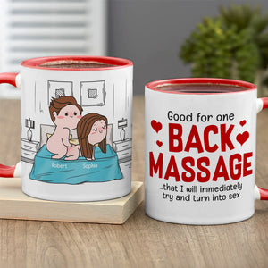 Good For One Back Massage- Gift For Couple-Personalized Wine Tumbler-Funny Couple Wine Tumbler - Coffee Mug - GoDuckee