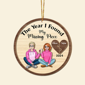 Personalized Gifts For Couple Wood Ornament Christmas 01XQMH141024HH - Ornament - GoDuckee