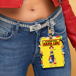 Personalized Gifts For Mom Keychain Flipping That Mama Life 02TOQN100325HG - Keychains - GoDuckee