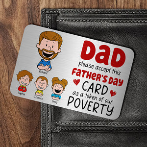 Personalized Gifts For Dad Aluminum Wallet Card 022toqn210125hh - Wallet Card - GoDuckee