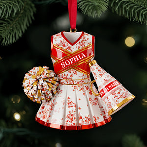 Cheerleading Toile de Jouy Ornament Personalized Gifts For Cheerleader Christmas Ornament 05PGLU281025 - Ornament - GoDuckee