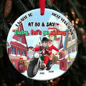 Personalized Gifts For Couple, Bike Ceramic Ornament 01TOLU170824DA - Ornament - GoDuckee