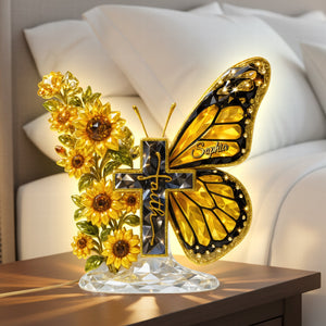 Faith Cross Acrylic Light Box - Personalized Gifts For Christians 05huqn051225 - Light Box - GoDuckee