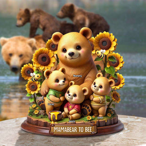 Personalized Gifts For Mom Flat Wood Sign, Mamabear To Bee 02qhtn010425 - Shaped Plaques - GoDuckee