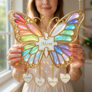 Butterfly Mom Suncatcher Ornament - Personalized Gifts For Mother's Day 01nalu170326 - Ornament - GoDuckee