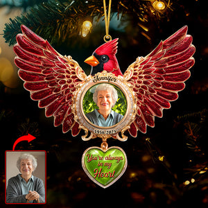 Cardinal Memorial Christmas Ornament – Custom Photo Gifts For Loved Ones In Heaven 02tgqn011025 - Ornament - GoDuckee