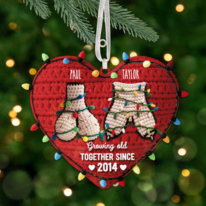 Old Couple Ornament - Personalized Gifts For Funny Couple Christmas Ornament 01NAMG091025 - Ornament - GoDuckee