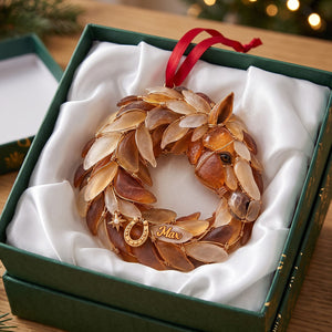 Horse Wreath Sea Glass Effect Ornament - Personalized Gifts For Horse Lovers 06qhtn121026 - Ornament - GoDuckee