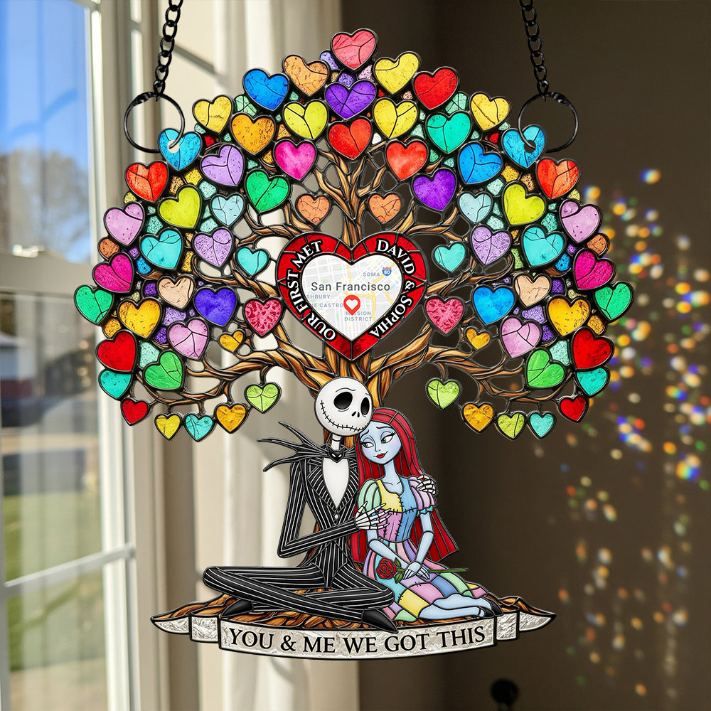 Nightmare Love Suncatcher Ornament Personalized Gifts For Couple 02OHDT120725 - Ornament - GoDuckee