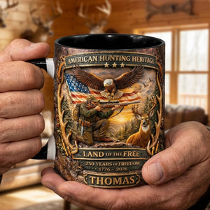 American Hunting Heritage Accent Mug - Personalized Gifts For Hunters 03tyqn060326 - Coffee Mug - GoDuckee