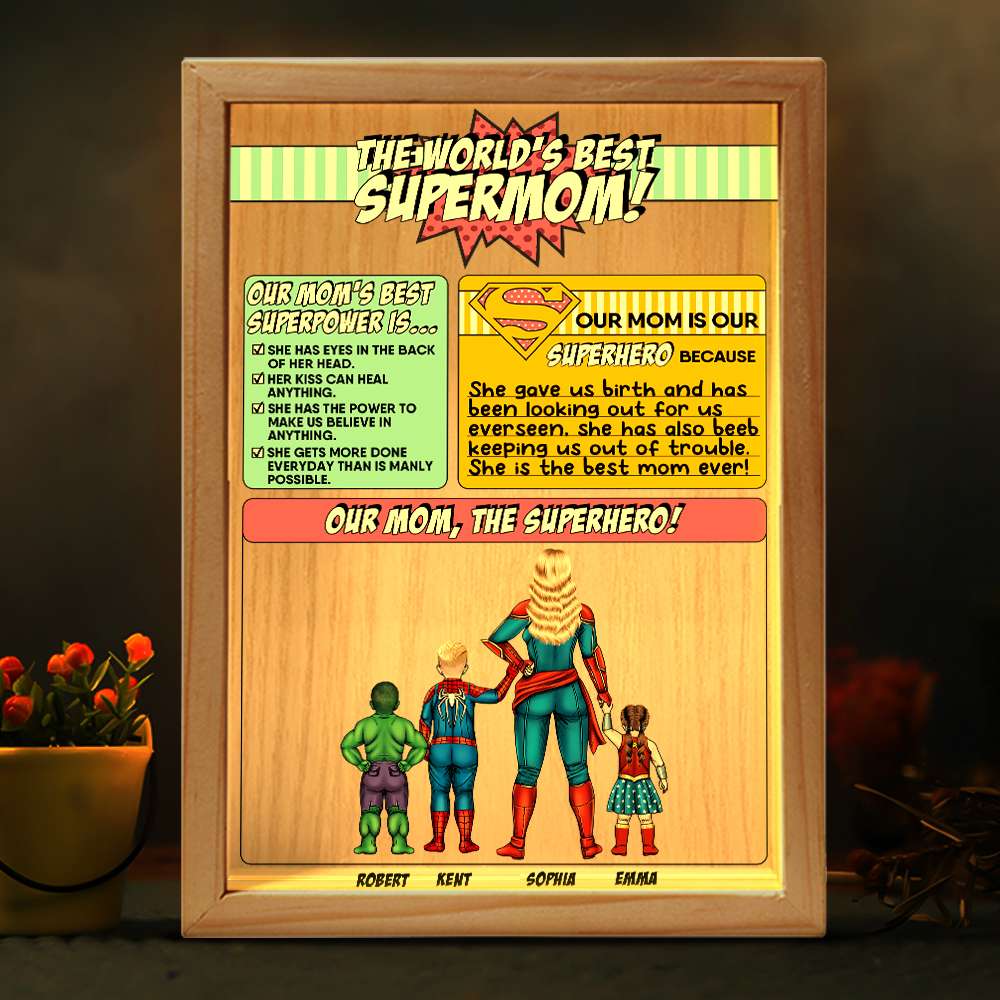 The World's Best Mom Personalized Mom Picture Frame Light Box 01DTDT130124TM - - GoDuckee