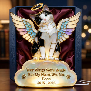 Pet Angel Memorial Light Box, Custom Photo Keepsake To Remember Losted Pets 02qhlu010426 - Light Box - GoDuckee