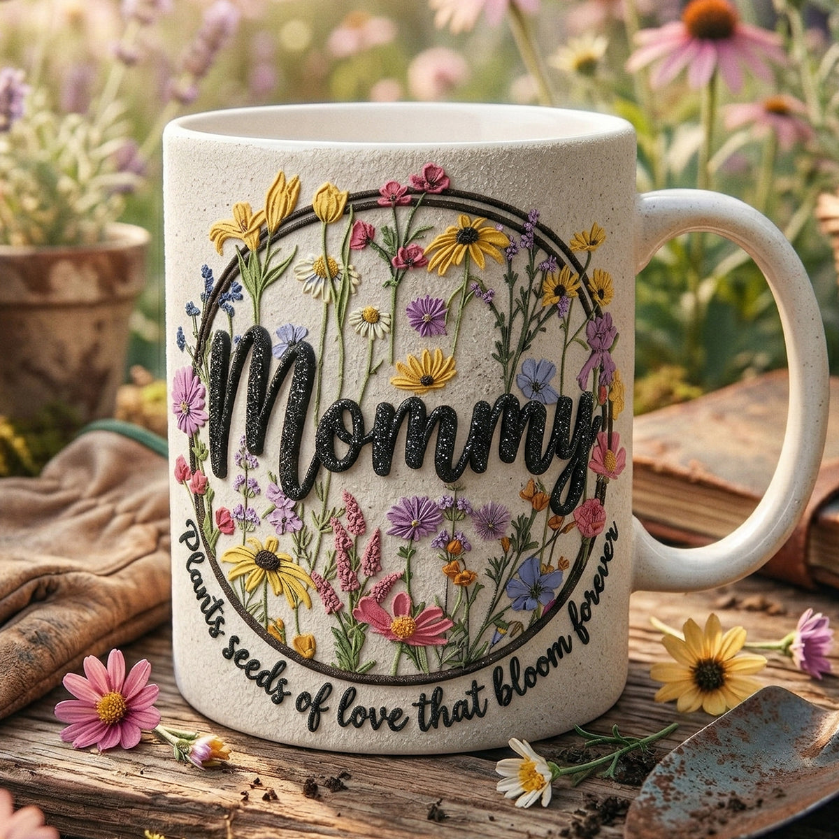 Blooming Love Mommy Coffee Mug - Personalized Gifts For Mom 04QHTA130426 - Coffee Mug - GoDuckee