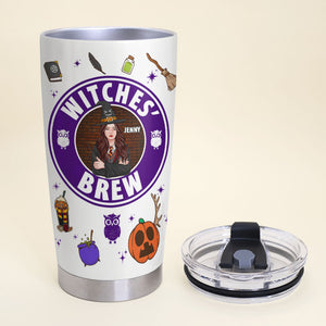 Witches' Brew, Gift For Witch Lover, Personalized Tumbler, Witchcraft Tumbler, Halloween Gift 01HTPO130723TM - Tumbler Cup - GoDuckee