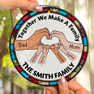 Personalized Gifts For Family Stained Glass 01KADT090824 - Ornament - GoDuckee