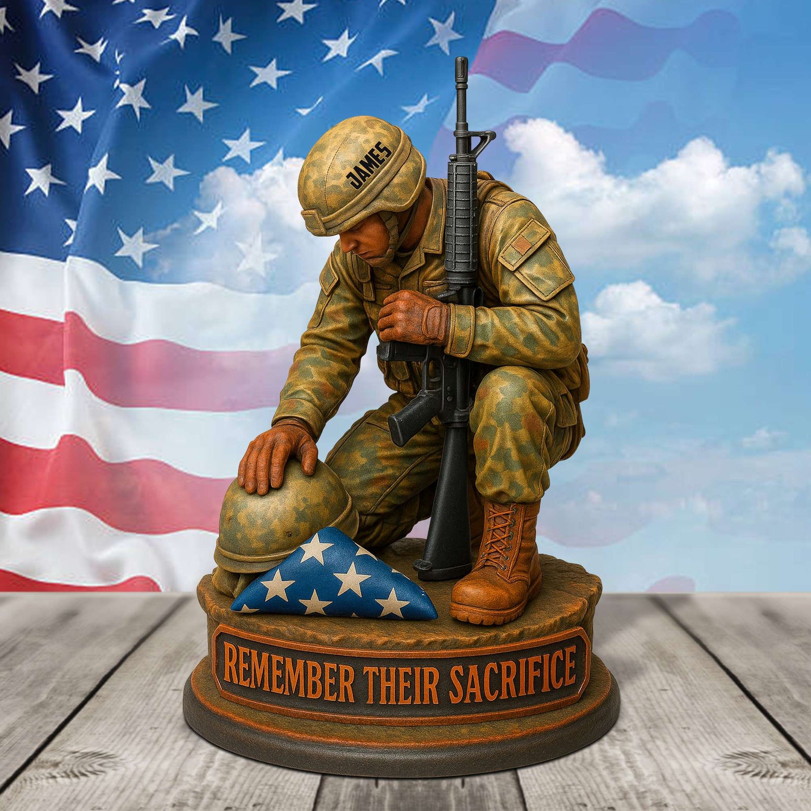 Remember Sacrifice Acrylic Plaque Personalized Gifts For Veteran 05TOTN300525 - Shaped Plaques - GoDuckee