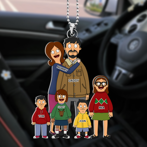 Personalized Gifts For Family Car Ornament 04qhhu241224hg - Ornament - GoDuckee