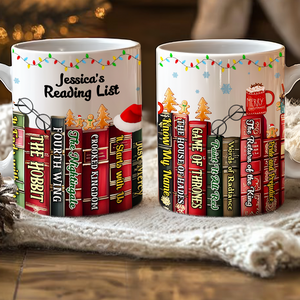 Personalized Gifts For Book Lover Christmas Coffee Mug 03HUPU221124 - Coffee Mug - GoDuckee