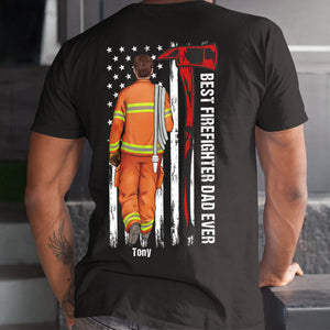 Best Firefighter Dad Ever Personalized Shirt, Gift For Father's Day - Shirts - GoDuckee
