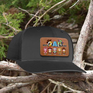 Personalized Gifts For Dad Leather Patch Hat 01hutn210524ha Father's Day - Caps - GoDuckee