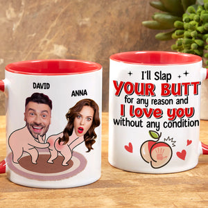 I Love You Without Any Condition, Funny Custom Couple Face Coffee Mug, Gift For Couple, Valentine's Gifts - Coffee Mug - GoDuckee