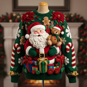 Adorable Santa Claus Ugly Sweater - Gifts For Christmas 09PALU031125 - AOP Products - GoDuckee