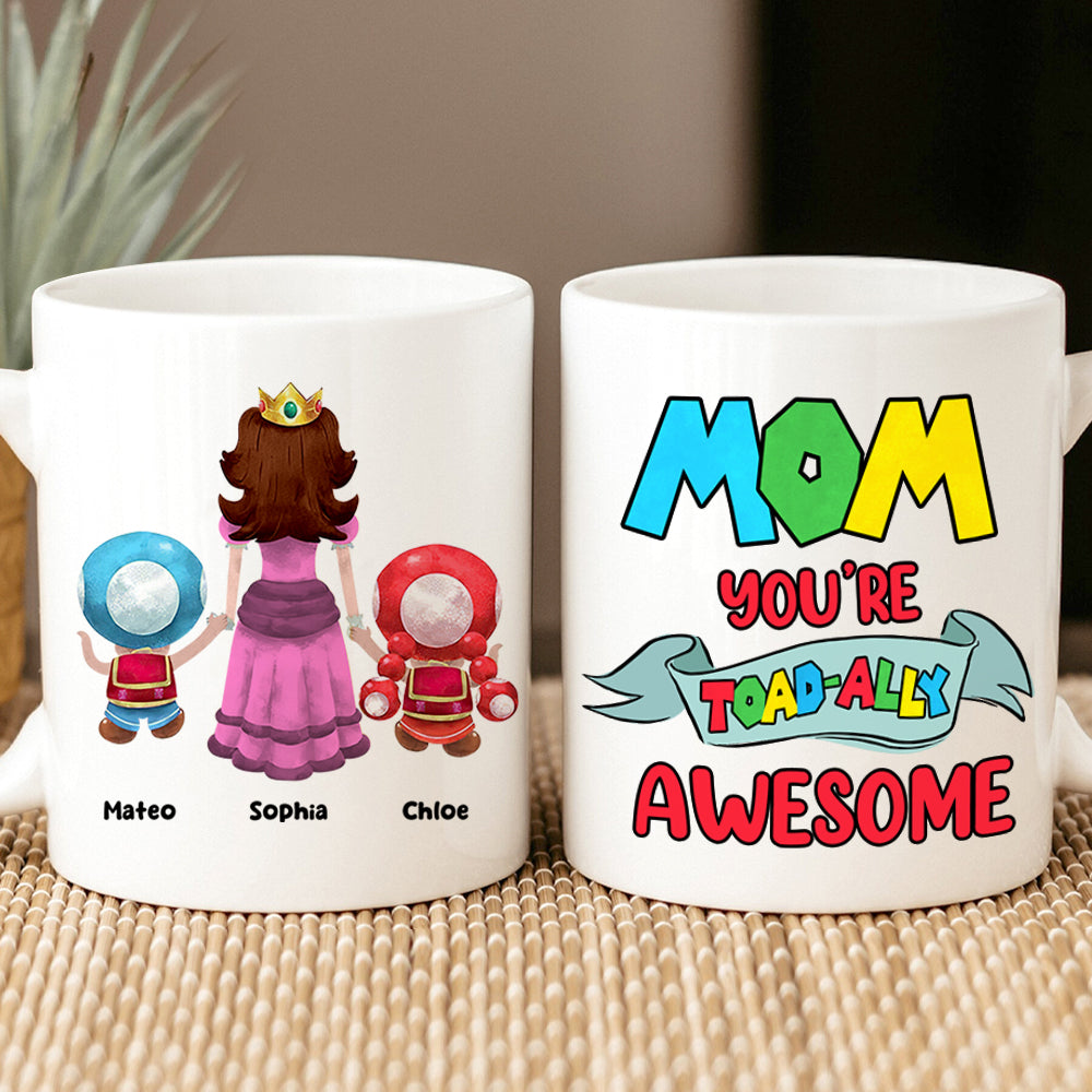 Personalized Gifts For Mom Coffee Mug Mom You're Toadally Awesome 06QHDT270124 - Coffee Mugs - GoDuckee