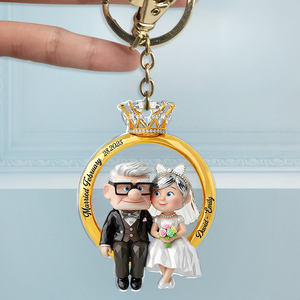 Couple Ring Shape Keychain Personalized Gifts For Couple 02ohpu280525 - Keychains - GoDuckee