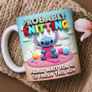 Tropical Alien Knitting Coffee Mug- Personalized Gifts For Knitting Lovers 01TOLU160625 - Coffee Mug - GoDuckee