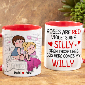 Personalized Gifts For Girlfriend Coffee Mug Here Comes My Willy - Coffee Mugs - GoDuckee