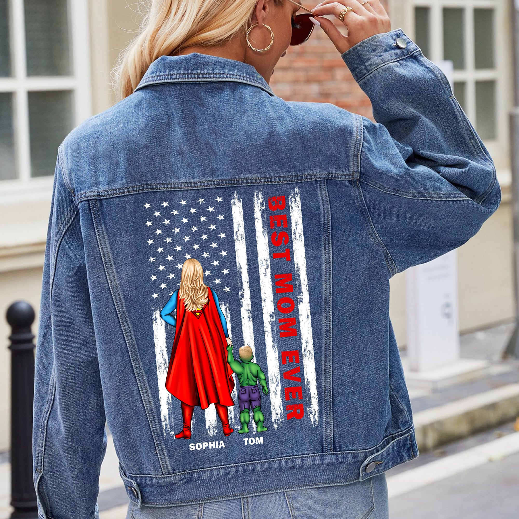 Personalized Gifts For Mom Denim Jacket Best Mom Ever 01natn010424pa - Denim Jacket - GoDuckee