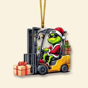 Personalized Gift For Forklift Operator Ornament, How The Forklift Driver Saved Christmas 02QHMH061124 - Ornament - GoDuckee