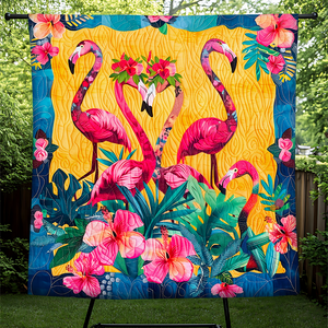 Personalized Gifts For Christmas Flamingo Quilt Bed Set 04HUPU051124