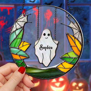 Personalized Gifts For Horror Fans, Ghost Halloween Suncatcher Ornament 08ACDT090924 - Ornament - GoDuckee