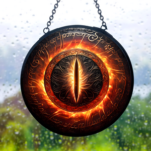 Gifts For Fantasy Novel Fans Stained Glass Ornament, Mysterious Fire Eye 03qhpu280824 - Ornament - GoDuckee