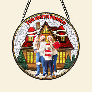 Custom Photo Gifts For Family Christmas Stained Glass 05DGQN051024 - Ornament - GoDuckee