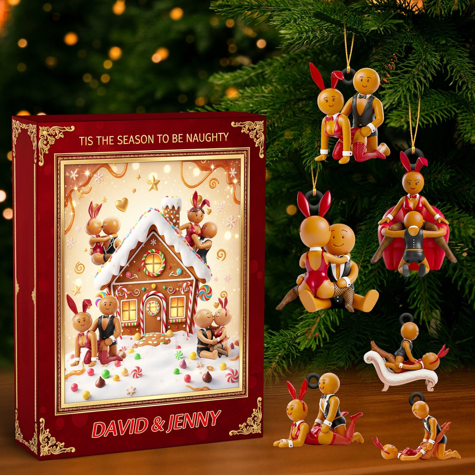 Gingerbread Couple Christmas Advent Calendar Blind Box Personalized Gifts For Couple 03OHDT161025 - Advent Calendar - GoDuckee