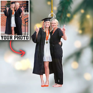 Custom Photo Gifts For Graduate, Upload Graduate With Friends Photo Christmas Ornament 42pgvp140924 - Ornament - GoDuckee