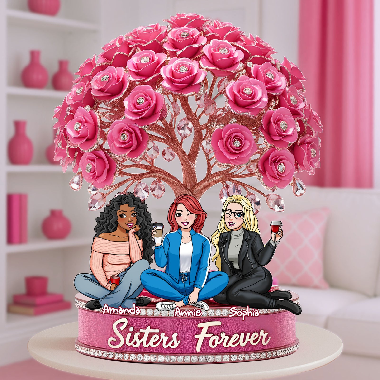 Sisters Forever Acrylic Plaque - Personalized Gift For Sister 01NALU200525 - Shaped Plaques - GoDuckee